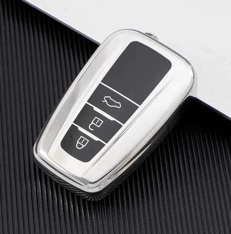 (TPU) Ốp khóa mạ nhựa dẻo silicon hãng xe TOYOTA