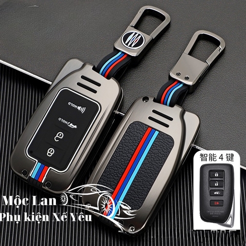 (80 loại xe ô tô ) Ốp bảo vệ chìa khóa bằng hợp kim có phản quang - OKL màu gray