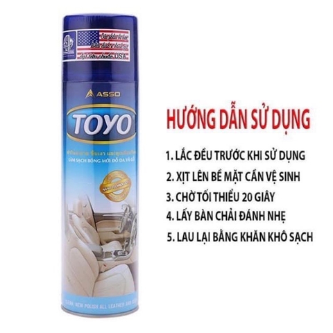 Bình Xịt Đánh Bóng Da Nhựa Gỗ Và Nội Thất  Toyo 500ml