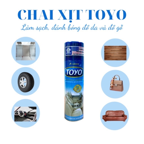Bình Xịt Đánh Bóng Da Nhựa Gỗ Và Nội Thất  Toyo 500ml