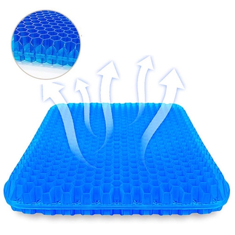 Đệm Ngồi 2 Lớp 3D Thoáng Khí – Nệm Ngồi Bệt Silicon Đàn Hồi - 42x36x3.5cm