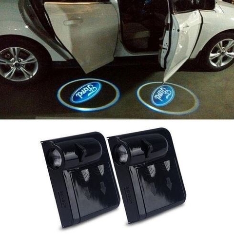 Bộ 2 đèn led cảm biến cảnh báo mở cửa chiếu logo hãng