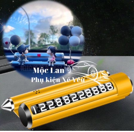 Combo bảng ghi sđt kiêm búa phá kính vàng+ đôi TY xám cầm bóng ngồi.