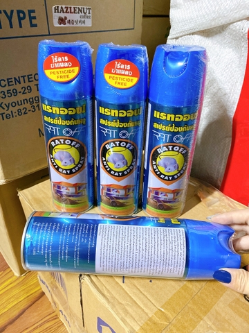 Chai xịt Chuột Thái Lan Rat Off Anti Rat Spray 300ml và 450ml Hiệu Qủa Ngay Khi Sử Dụng