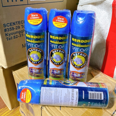 Chai xịt Chuột Thái Lan Rat Off Anti Rat Spray 300ml và 450ml Hiệu Qủa Ngay Khi Sử Dụng