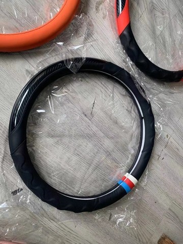 Bọc vô lăng vân carbon phối da nhiều màu - Luxury Car size 38cm - Tròn