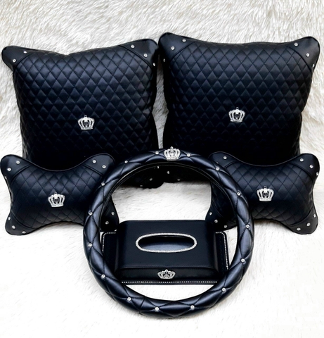 Combo 2gối+ 2lưng + 1bvl da vương miện