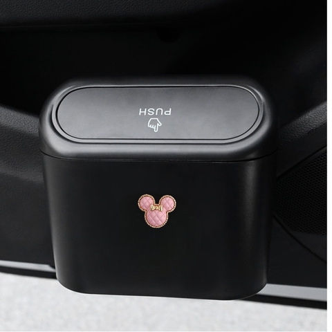 combo thùng đựng rác mini+mickey hồng