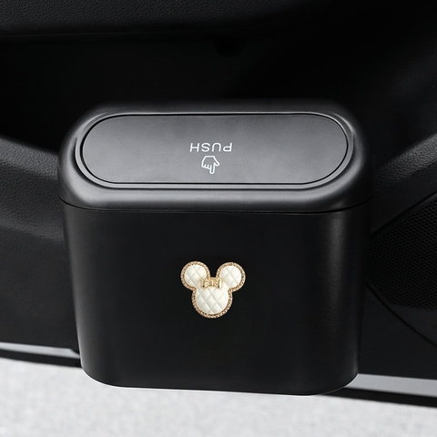 combo thùng đựng rác mini+mickey trắng