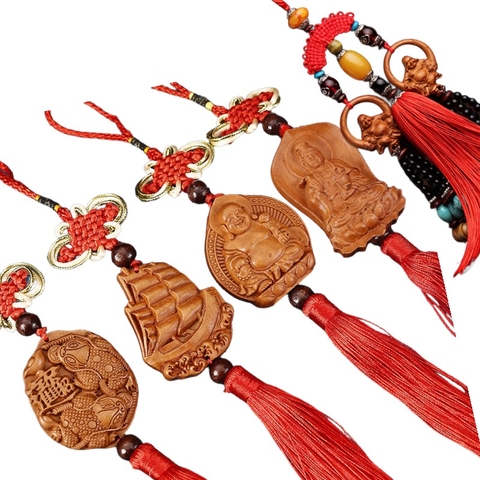 Khánh gỗ treo xe dây đỏ tổng hợp