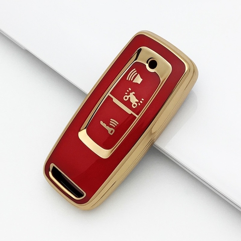 TPU ốp khóa nhựa xe máy viền vàng