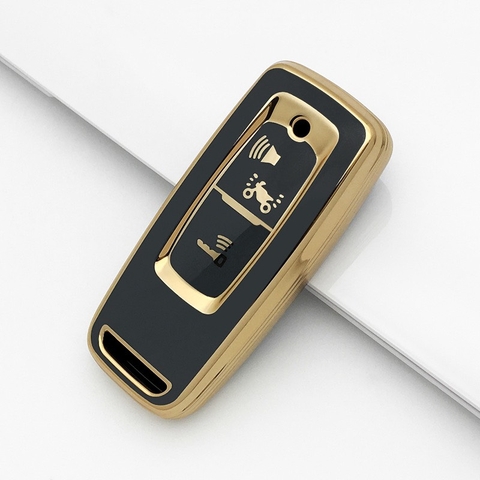 TPU ốp khóa nhựa xe máy viền vàng
