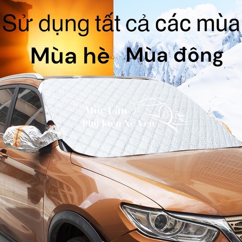 Bạt kính lái hút nam châm có tai che gương fom mới 2025