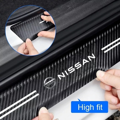 Sét 9 miếng vân carbon chống trầy xước bậc và cốp xe ( gồm 8 miếng bậc + 1 miếng cốp ) - NBC