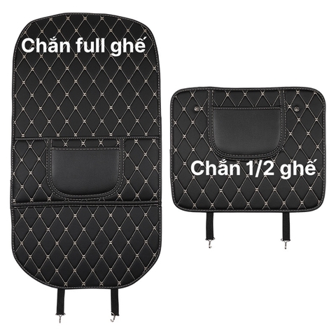 Tấm chắn lưng ghế ô tô Da PU bảo vệ hàng sau - chống nước dễ dàng lau chùi