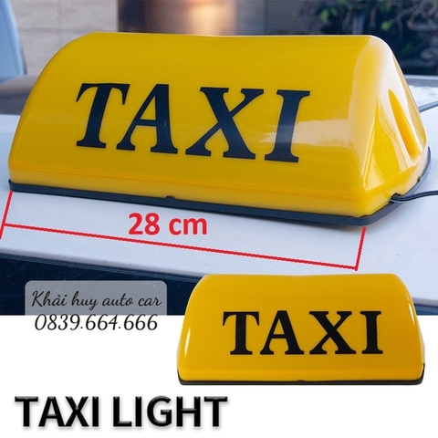 Mào TAXI đế nam châm có đèn size nhỏ 28cm