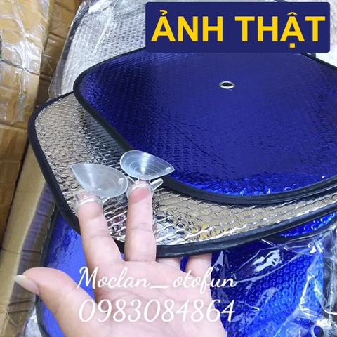 Combo bộ 4 tấm xốp che nắng 2 mặt xanh và bạc.