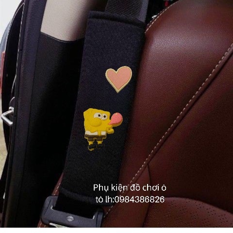 combo đai an toàn đen mix thổi bóng vàng+Trái tim