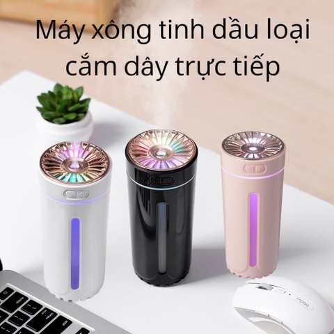 Máy xông tinh dầu AROMA - máy phun sương có đèn led