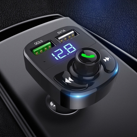 Tẩu, Cốc MP3 Cho Xe Hơi, Xe Ôtô Kết Nối Bluetooth, Nghe Nhạc, Sạc Pin, Nghe Điện Thoại Rãnh Tay HY87