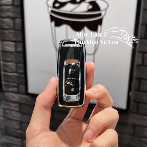TPU ốp khóa nhựa xe máy - viền full bạc