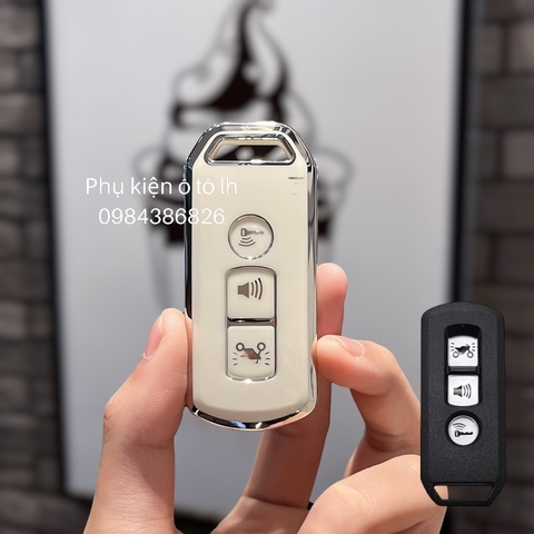 TPU ốp khóa nhựa xe máy - viền full bạc