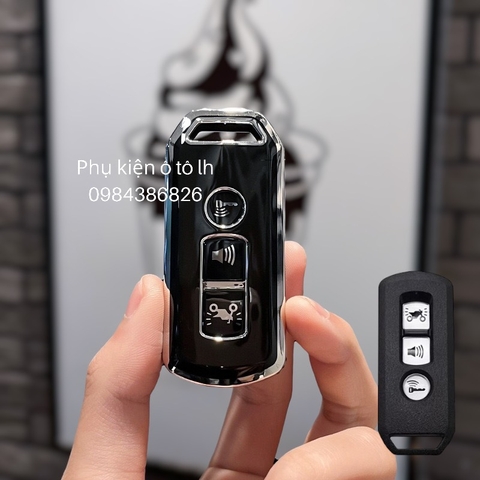 TPU ốp khóa nhựa xe máy - viền full bạc