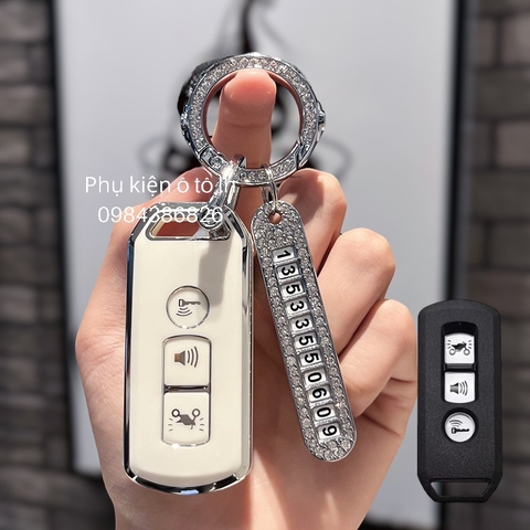 combo ốp khóa sh 3 nút trắng viền bạc+khuyên+số bạc