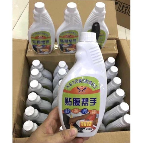 Dung dịch tẩy keo dán Film cách nhiệt cũ cho xe ô tô - dung tích 500ml - kèm vòi xịt và gạt nhựa