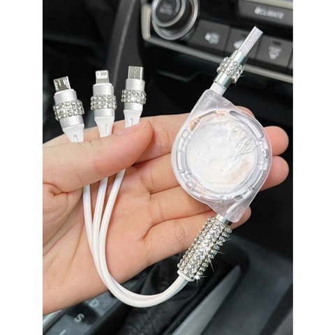 Dây sạc rút gọn 3 đầu