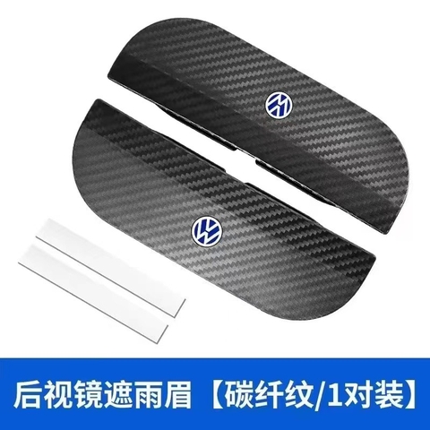 Bộ 2 miếng vè che mưa dạng kẹp gương màu đen mix logo hãng