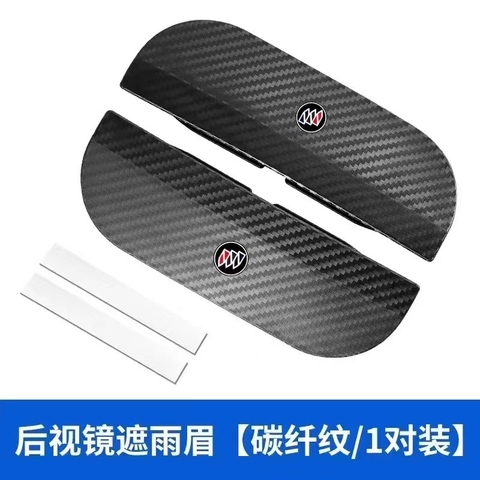 Bộ 2 miếng vè che mưa dạng kẹp gương màu đen mix logo hãng