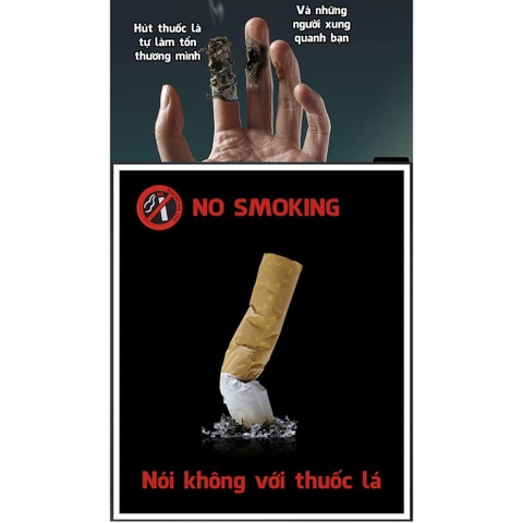 Miếng dán cảnh báo cấm hút thuốc