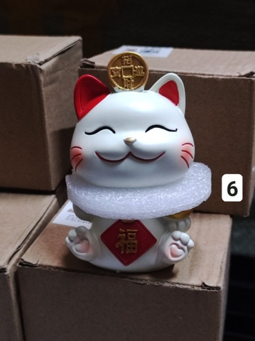 Mô hình mèo sứ - Mèo thần tài hũ tiền
