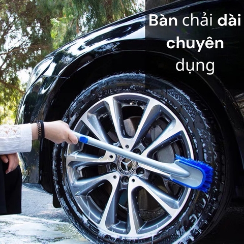 Dụng Cụ Bàn Chải Vệ Sinh Bánh Xe lazang màu xanh