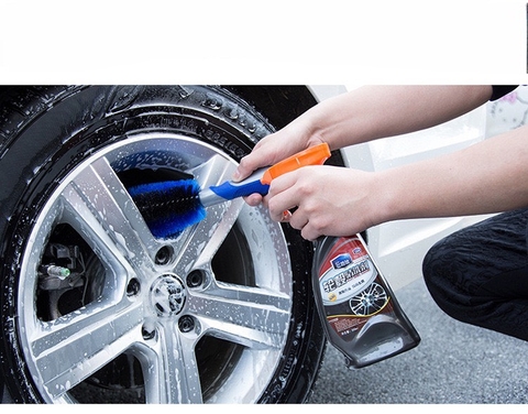 Dụng Cụ Bàn Chải Vệ Sinh Bánh Xe lazang màu xanh