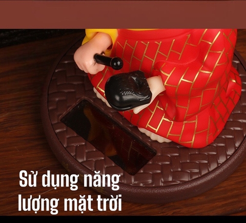 Tượng phật chú tiểu gõ mõ tụng kinh - Tượng GM05 gật đầu bằng NLMT