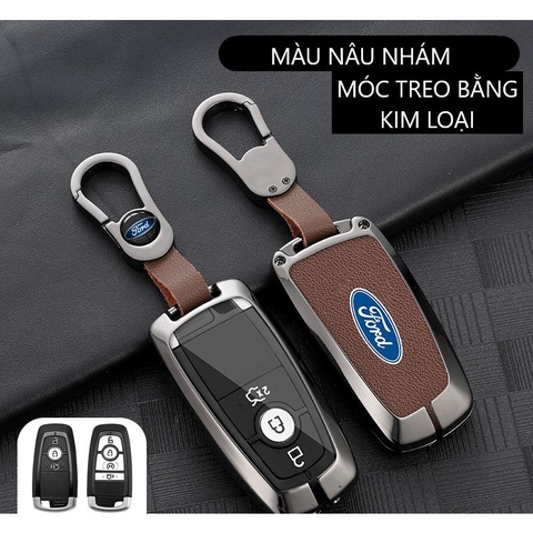 Bộ ốp kim loại mặt trong suốt +lưng da móc ngắn hãng Ford