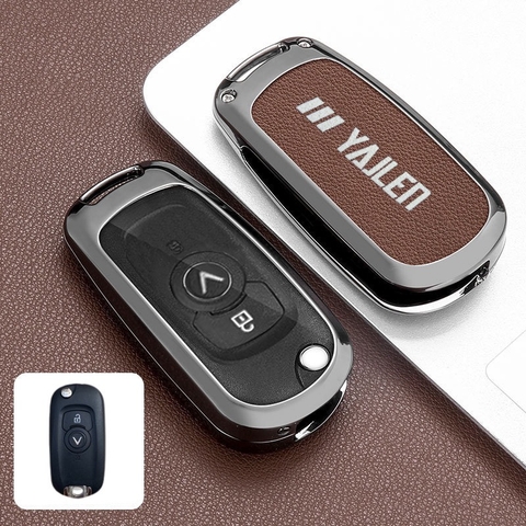 Bộ ốp kim loại lưng da lộn dập chìm logo + móc khoá VINFAST