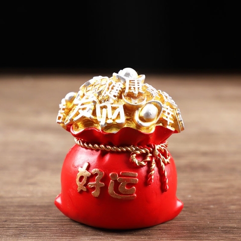 Ông thần tài hũ tiền trang trí taplo ( mẫu cao )