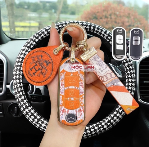 Sét Ốp khoá HERMER đủ dòng xe (ốp khoá + dây da + thẻ da)