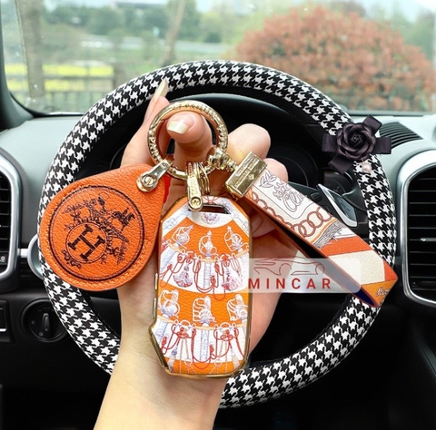 Sét Ốp khoá HERMER đủ dòng xe (ốp khoá + dây da + thẻ da)