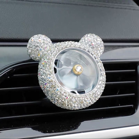 Quạt gió mickey+sáp thơm gắn của gió - tai mèo đính đá