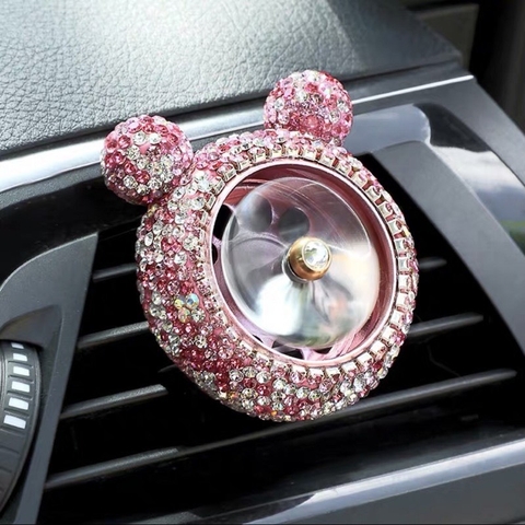 Quạt gió mickey+sáp thơm gắn của gió - tai mèo đính đá