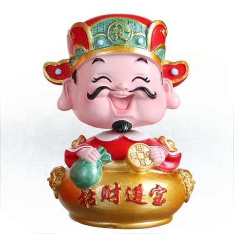 Ông thần tài hũ tiền trang trí taplo ( mẫu cao )