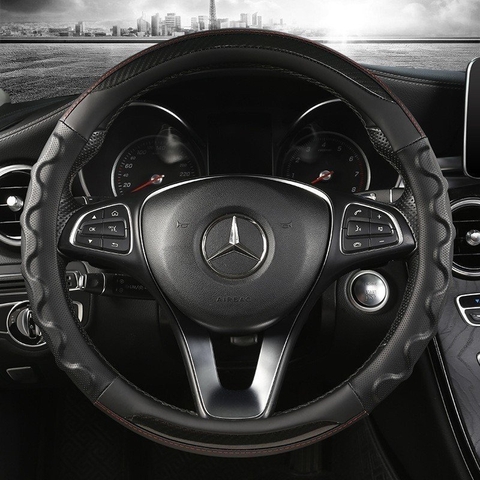 Bọc vô lăng Vân Rồng size 38cm vân carbon phối da nhiều màu