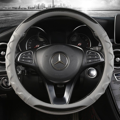 Bọc vô lăng Vân Rồng size 38cm vân carbon phối da nhiều màu