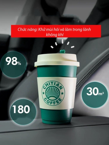 Nước Hoa Tinh Dầu Thơm CHITIAN Hình Cốc Cà Phê Cho Xe Hơi