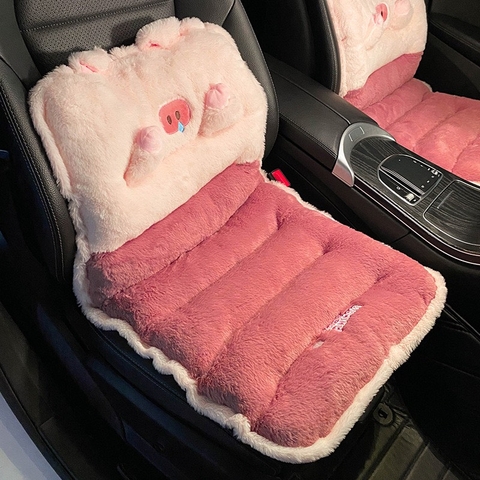 Gối tựa ô tô 2in1 đệm lót ghế ô tô Gấu Panda mềm mại nâng tầm nhìn hình gấu dễ thương