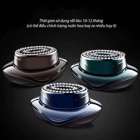 Nước hoa đính đá nắp oval cao cấp